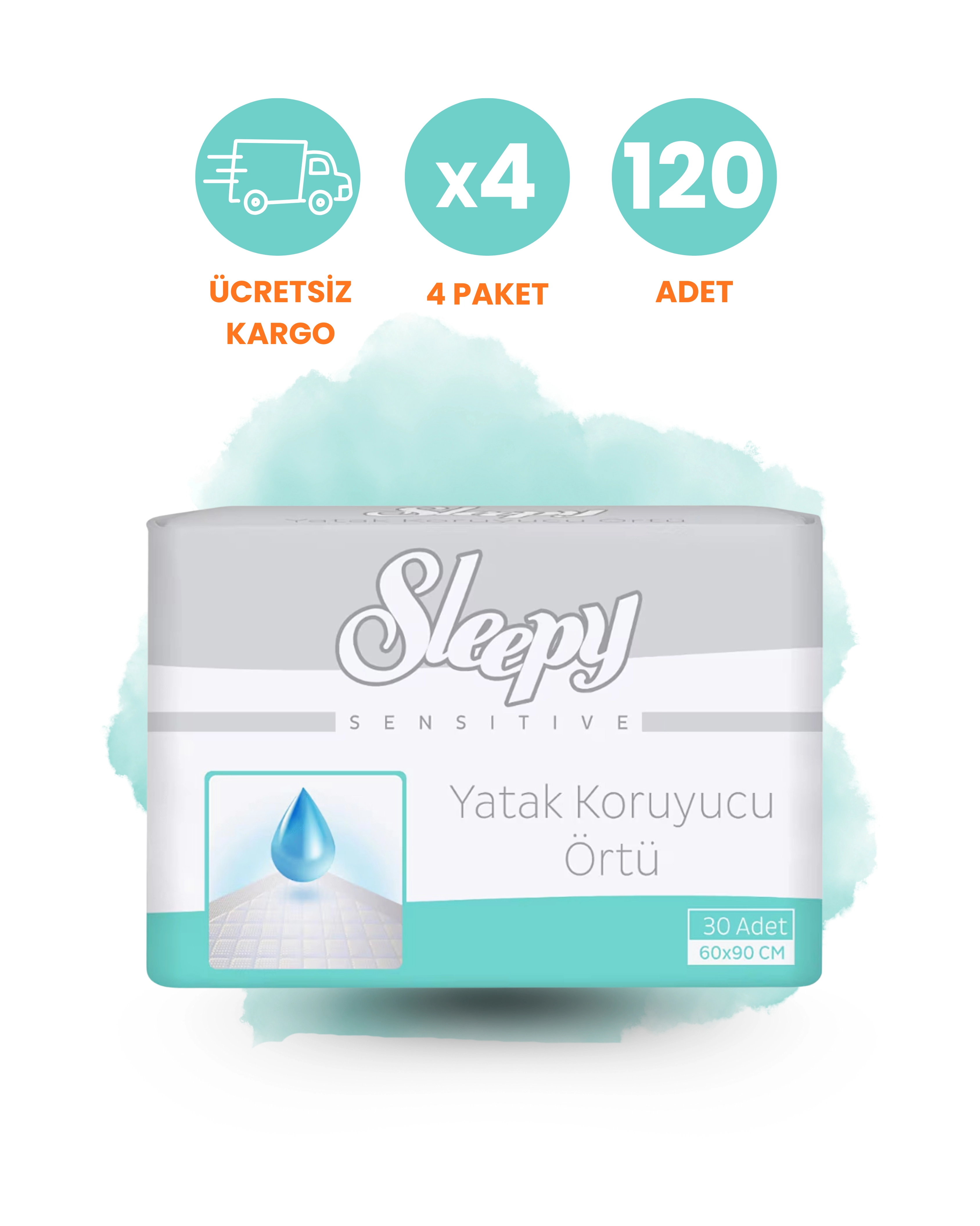 Sleepy Yatak Koruyucu Örtü 60x90 cm (120 Adet)