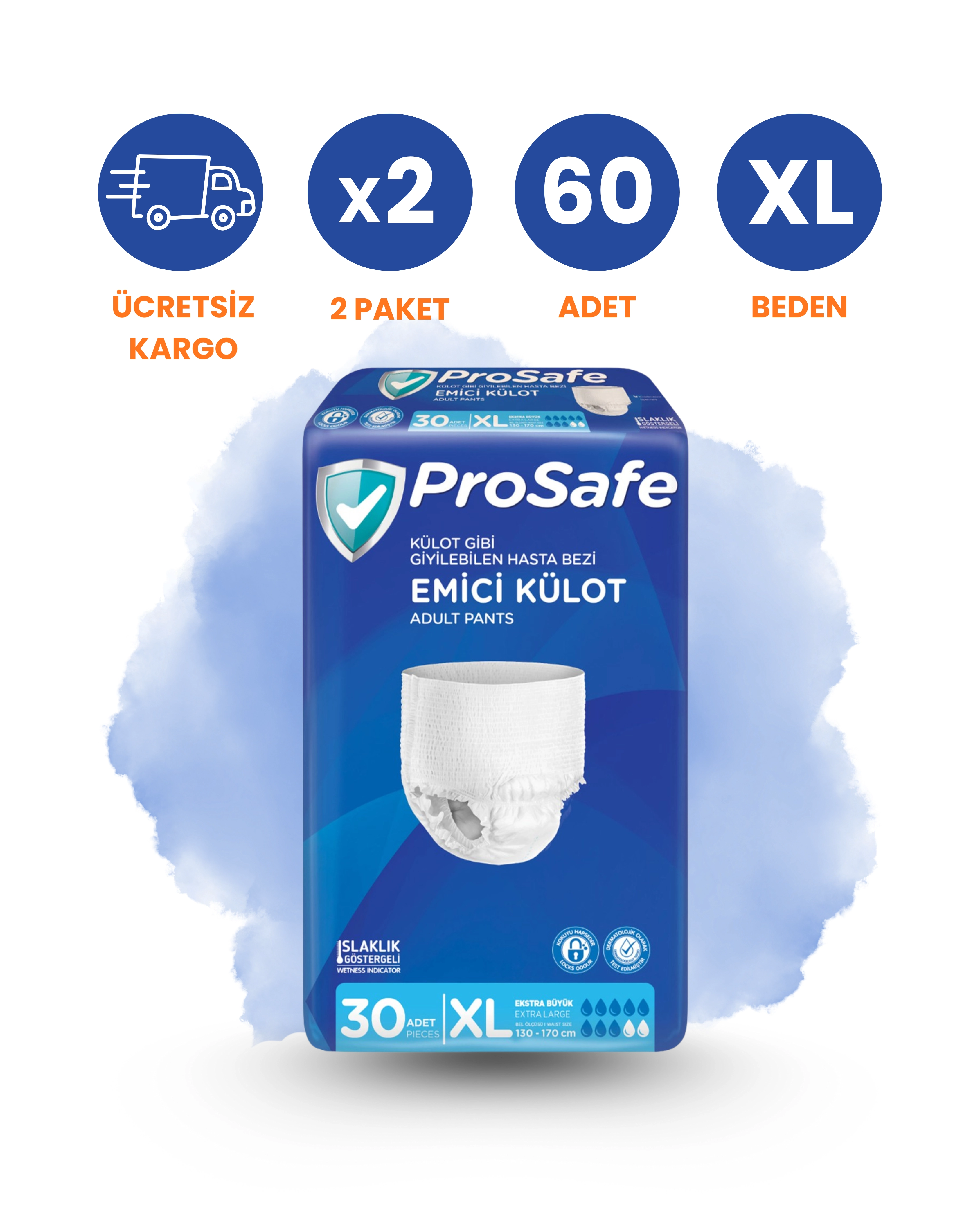Prosafe Emici Külot Hasta Bezi (XL) 60 Adet