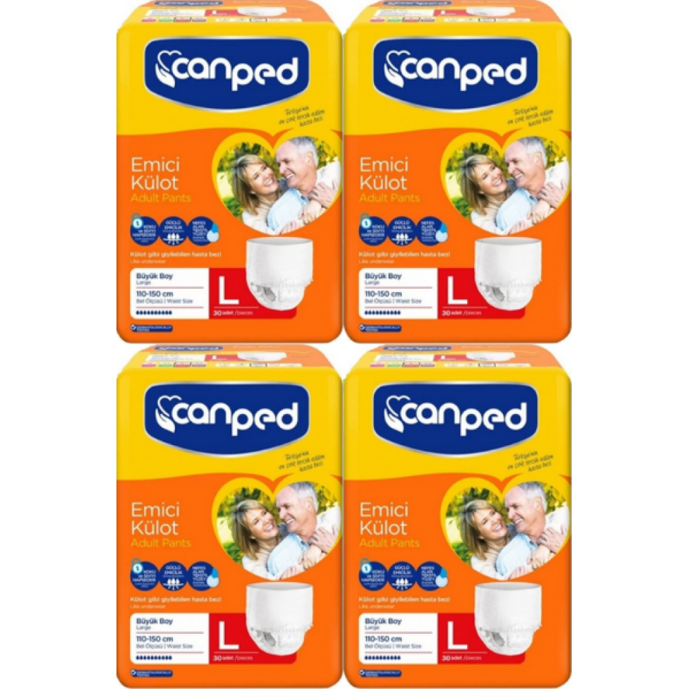 CANPED%20Emici%20külot%20(L)%20Hasta%20Bezi%20120%20Adet