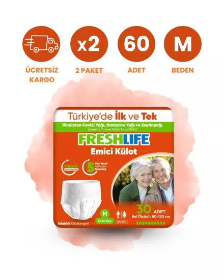 Freshlife Emici Külot Hasta Bezi (M) 60 Adet