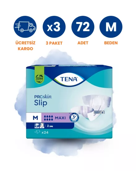 Tena Bel Bantlı Hasta Bezi 8 Damla (M) 72 Adet