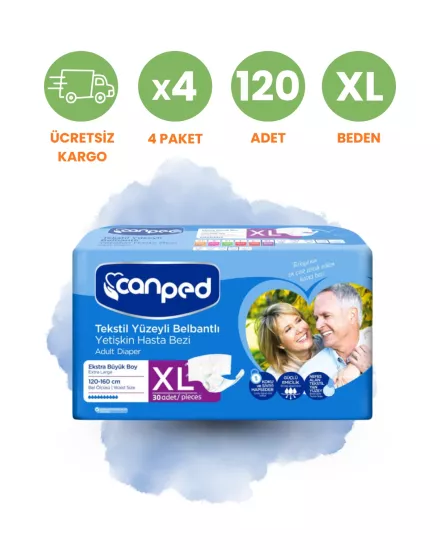 Canped Bel Bantlı Hasta Bezi (XL) 120 Adet