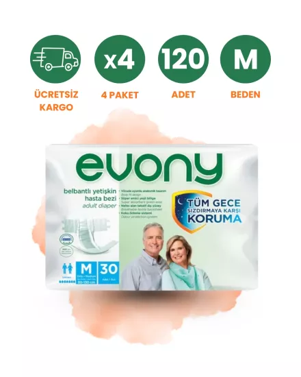 Evony Bel Bantlı Hasta Bezi (M) 120 Adet