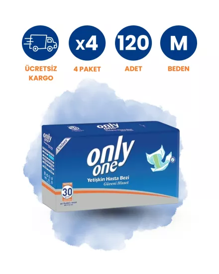 Only One Bel Bantlı Hasta Bezi (M) 120 Adet
