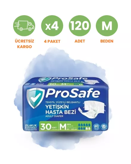 Prosafe Bel Bantlı Hasta Bezi (M) 120 Adet