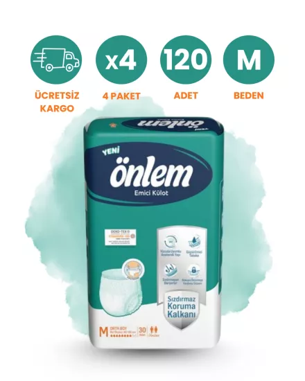 Önlem Külotlu Hasta Bezi Emici Külot (M) 120 Adet