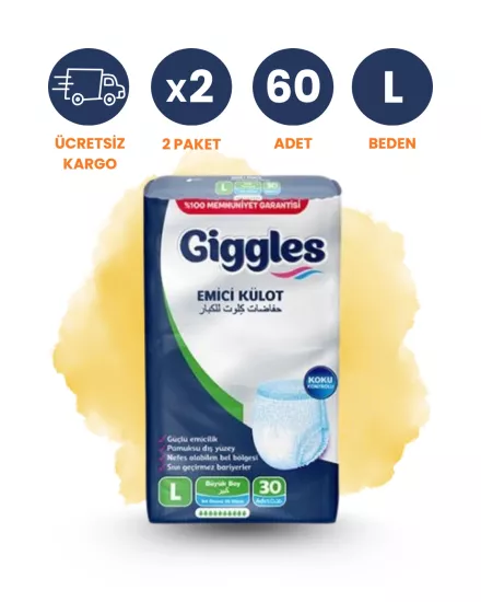 Giggles Külotlu Hasta Bezi Large Emici Külot