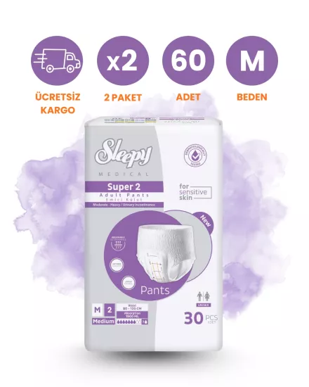 Sleepy Süper Emici Külot 7 Damla (M) 60 Adet