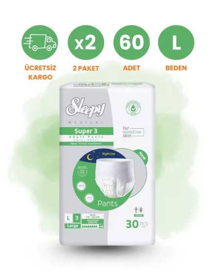 Sleepy Süper Emici Külot 8 Damla (L) 60 Adet