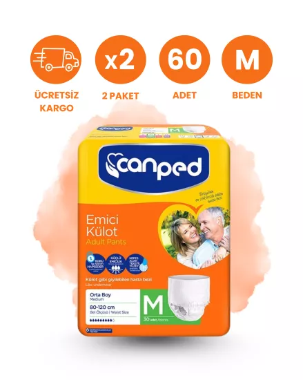 Canped Emici Külot Yetişkin Bezi (M) 60 Adet