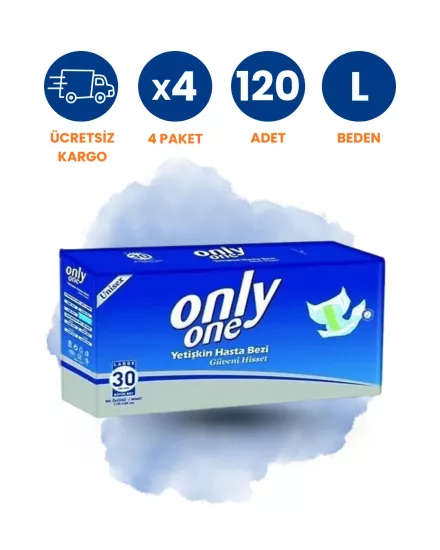 Only One Bel Bantlı Hasta Bezi (L) 120 Adet