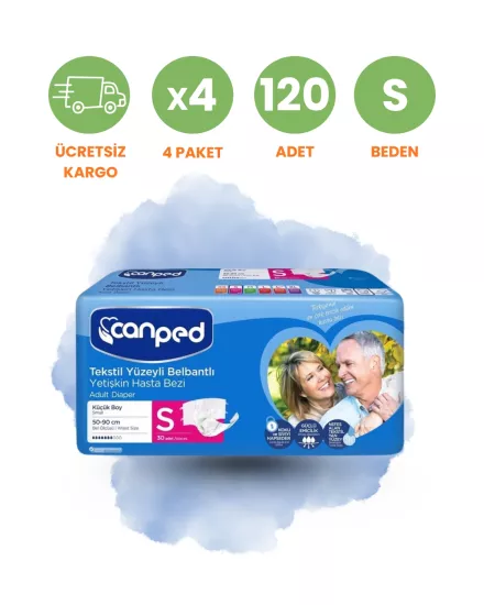 Canped Bel Bantlı Hasta Bezi (S) 120 Adet