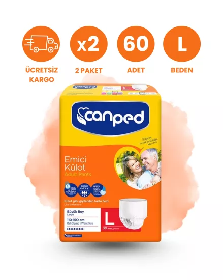 Canped Emici Külot Yetişkin Bezi (L) 60 Adet