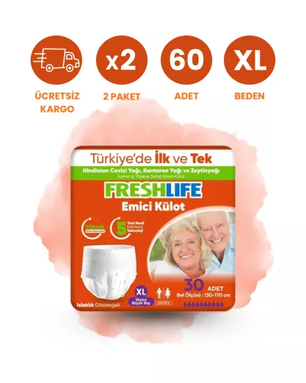 Freshlife Emici Külot Hasta Bezi (XL) 60 Adet