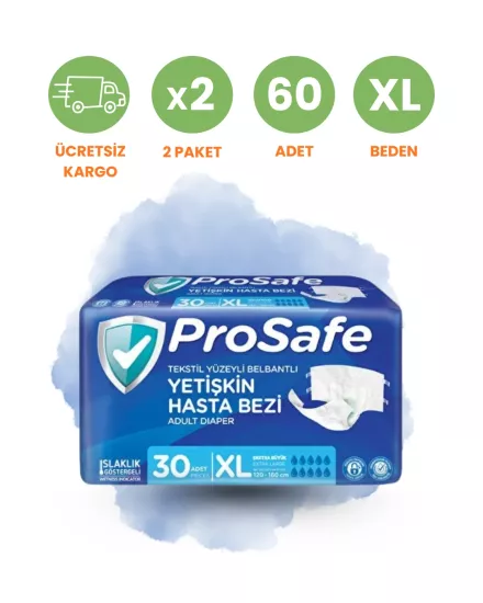 Prosafe Bel Bantlı Hasta Bezi (XL) 60 Adet 