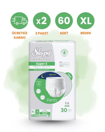 Sleepy Süper Emici Külot 8 Damla (XL) 60 Adet