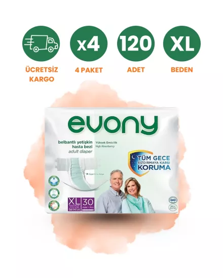Evony Bel Bantlı Hasta Bezi (XL) 120 Adet