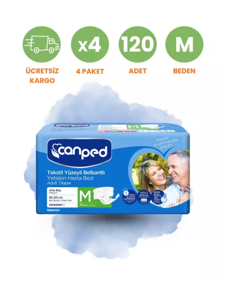 Canped Bel Bantlı Hasta Bezi (M) 120 Adet
