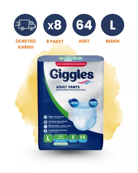 Giggles Külotlu Hasta Bezi Large Emici Külot