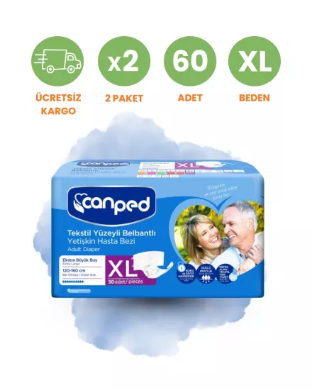Canped Bel Bantlı Hasta Bezi (XL) 60 Adet
