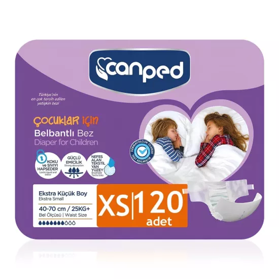 Canped Bel Bantlı Hasta Bezi (XS) 120 Adet