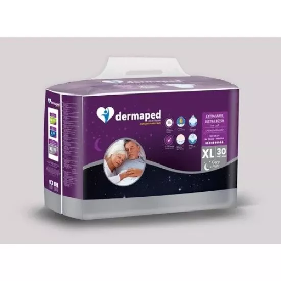 DERMAPED Gece (XL) 120 Adet Bel Bantlı Hasta Bezi