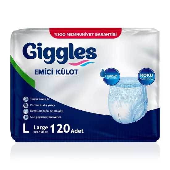 Giggles Emici Külot Hasta Bezi (L) Large 120 Adet