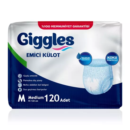 Giggles Emici Külot Hasta Bezi (M) 120 Adet