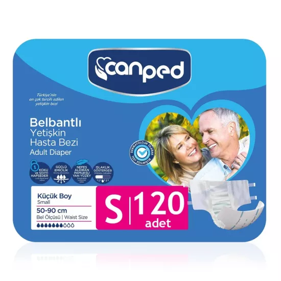 Canped Bel Bantlı Hasta Bezi (S) 120 Adet