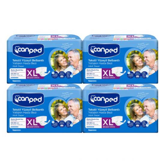 CANPED (XL) Tekstil Yüzey Bel Bantlı Hasta Bezi 