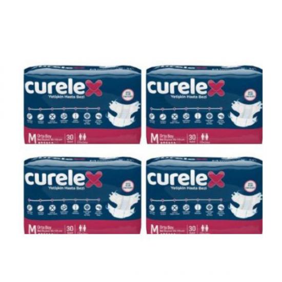CURELEX (M) Bel Bantlı Hasta Bezi 120 Adet 