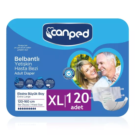 Canped Bel Bantlı Hasta Bezi (XL) 120 Adet