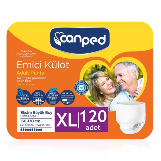 Canped Emici Külot Yetişkin Bezi (XL) 120 Adet