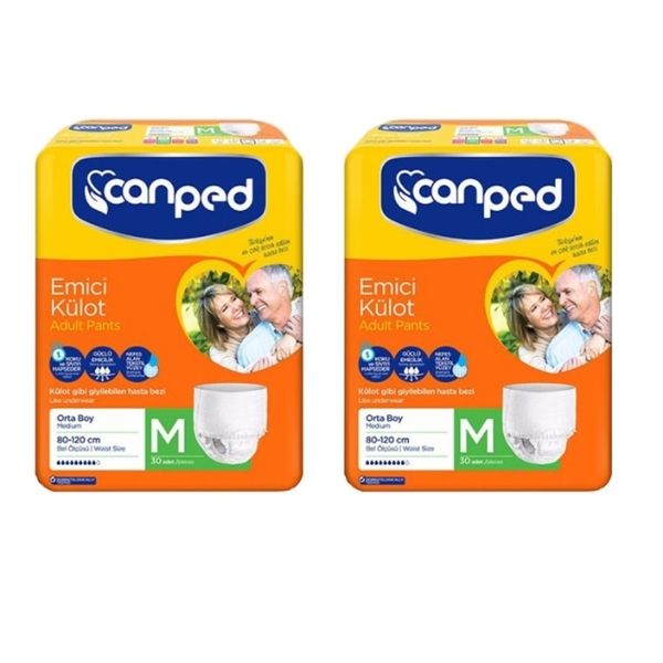 Canped (M) Külotlu Hasta Bezi Emici Külot 60 Adet