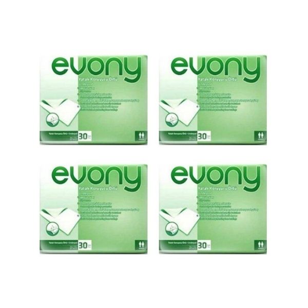 Evony Yatak Koruyucu Örtü 60x90cm 30’lu 4 Paket